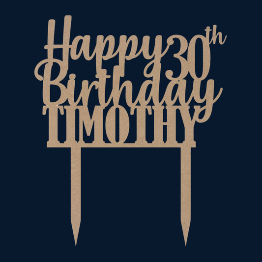 Cake Topper - Happy 30th Birthday