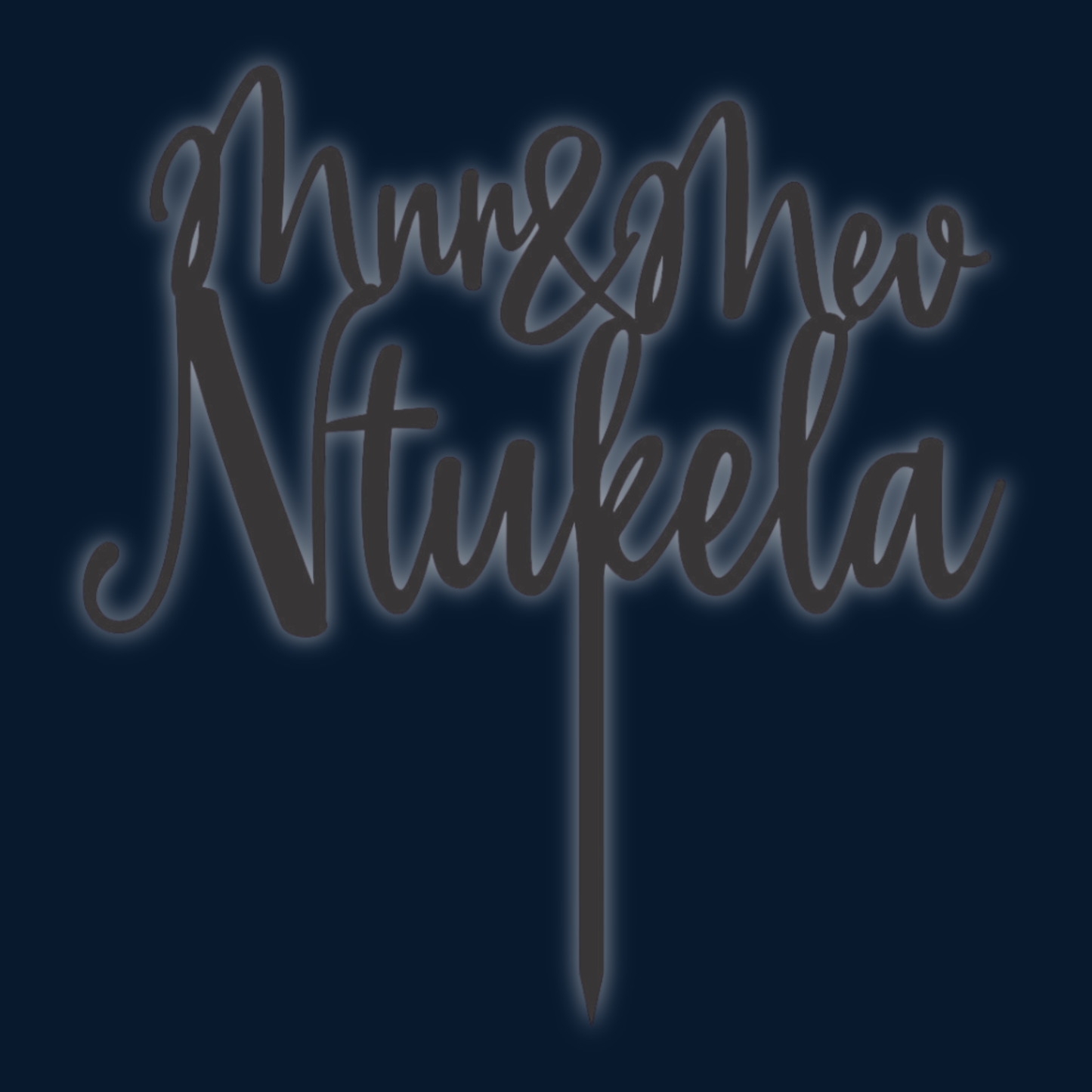 Cake Topper - Mnr & Mev (Your Surname)