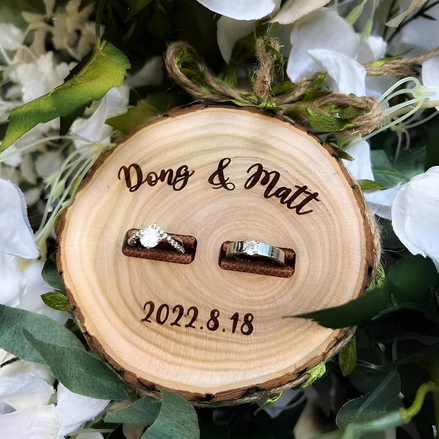 Ringbox - Wooden round cut