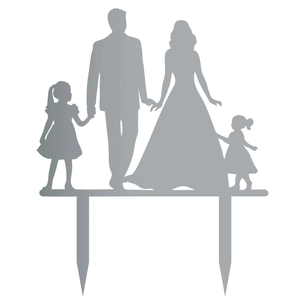 Cake Topper - Family Silhouette