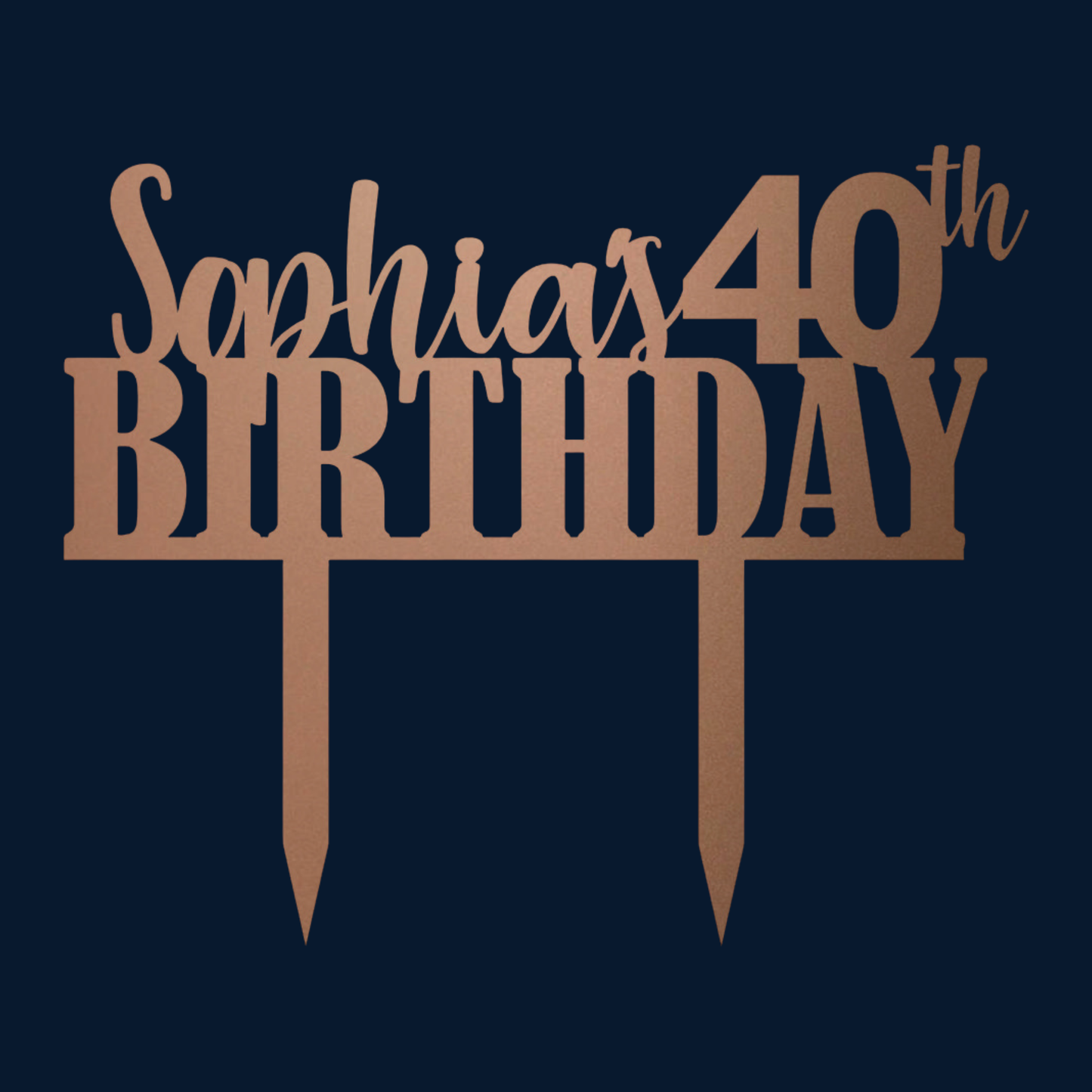Cake Topper - 40th Birthday