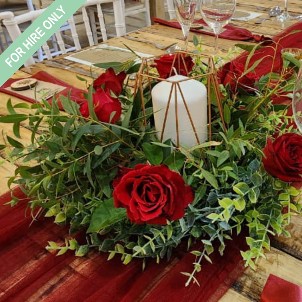 Candle Holder (Rose Gold Geometric) - HIRE