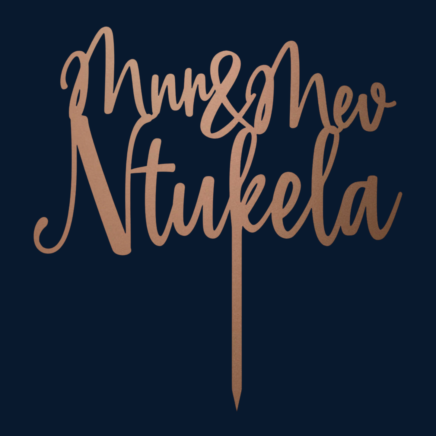 Cake Topper - Mnr & Mev (Your Surname)