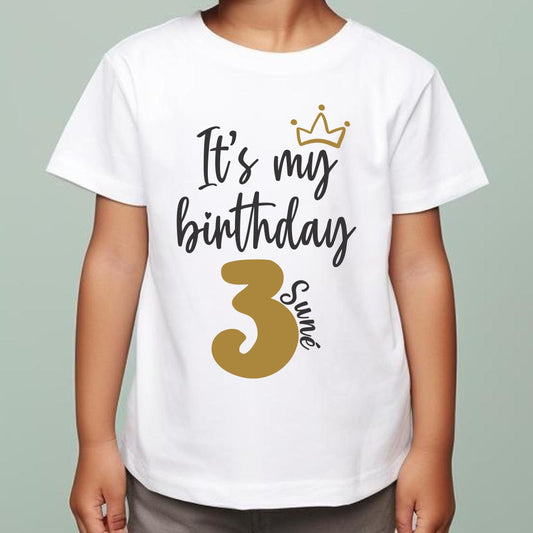 T-shirt - Birthday crown and big number