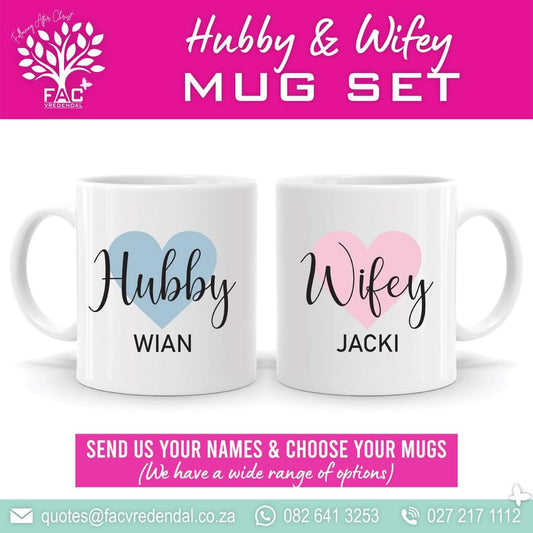 Hubby & Wifey mug