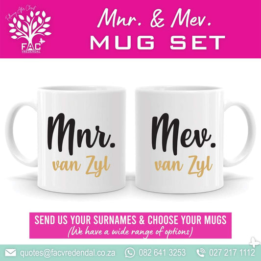 Mnr & Mev mugs