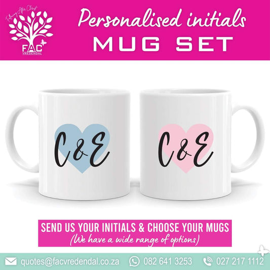Personalized initial mug