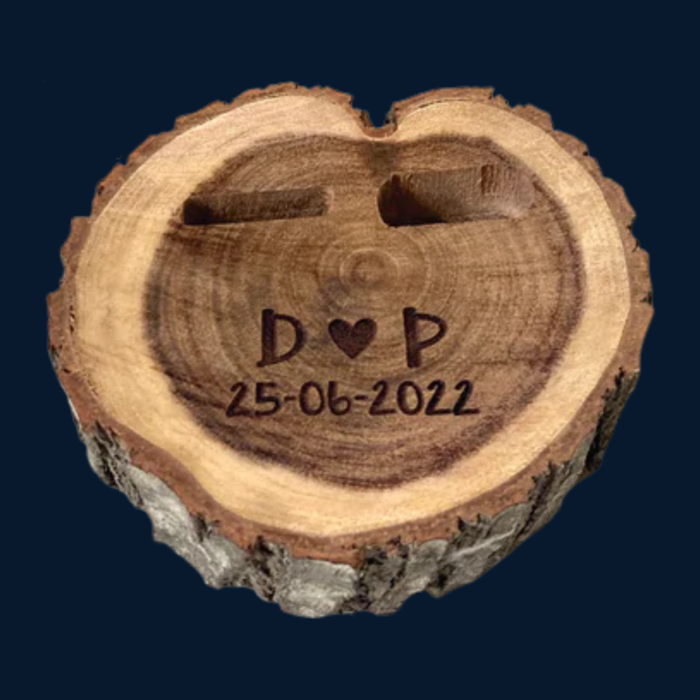 Ringbox - Wooden round cut