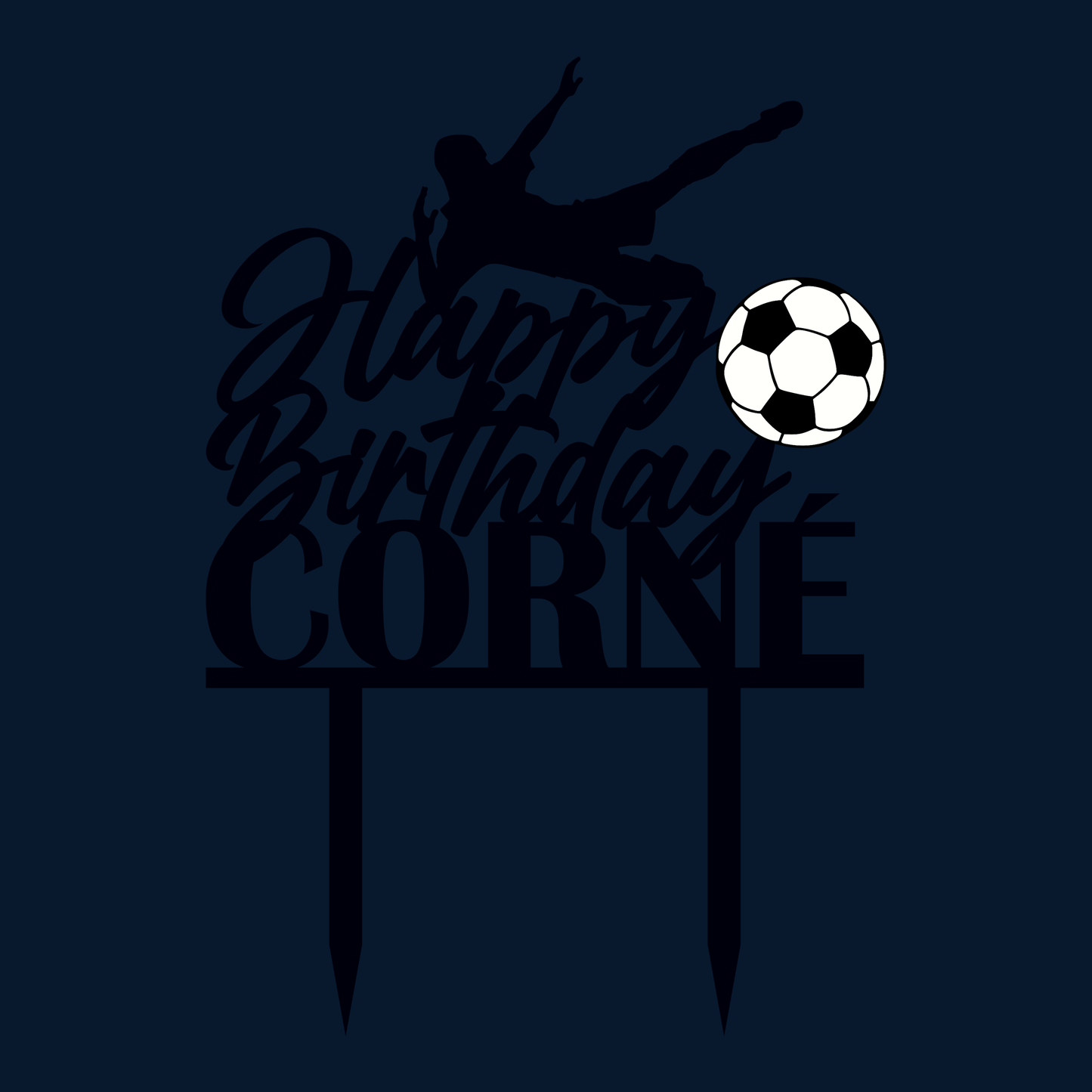 Cake Topper - Soccer Theme