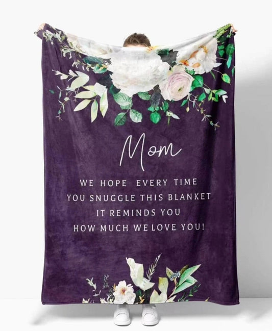 Floral blanket for mom
