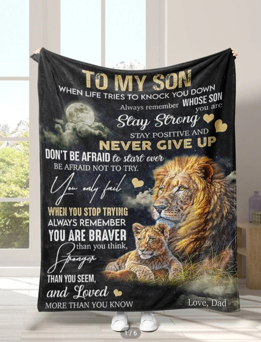 Father to son blanket