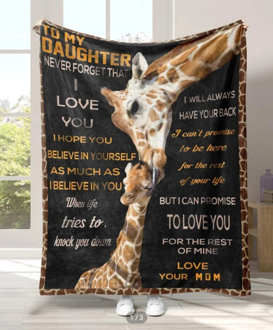 Giraffe fleecy Blanket